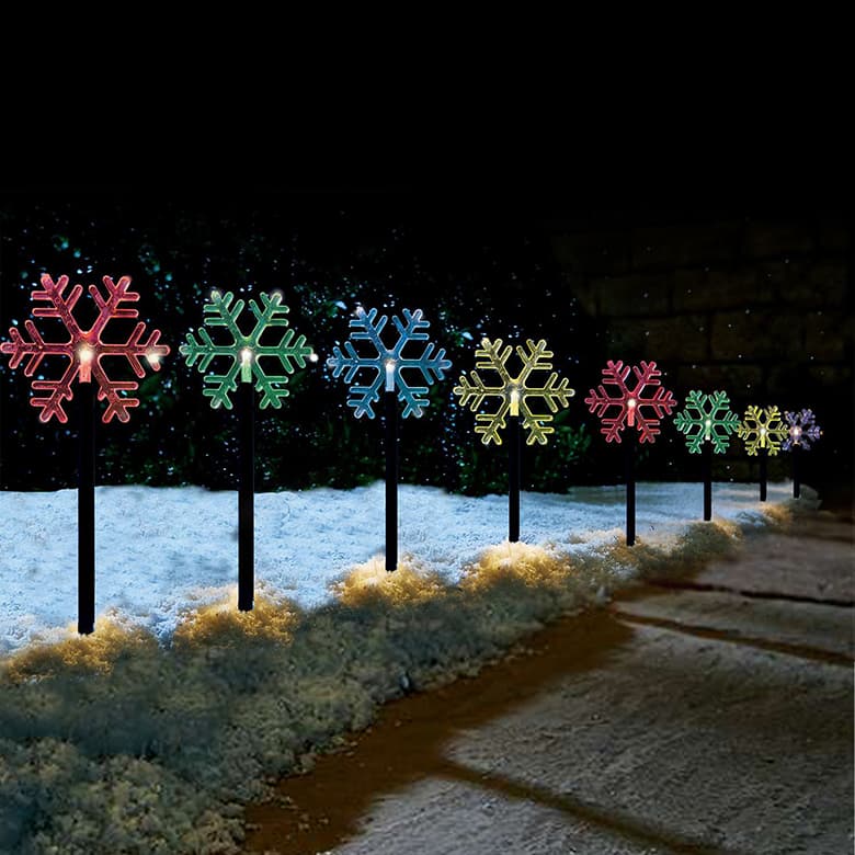 Solar pathway christmas lights discount