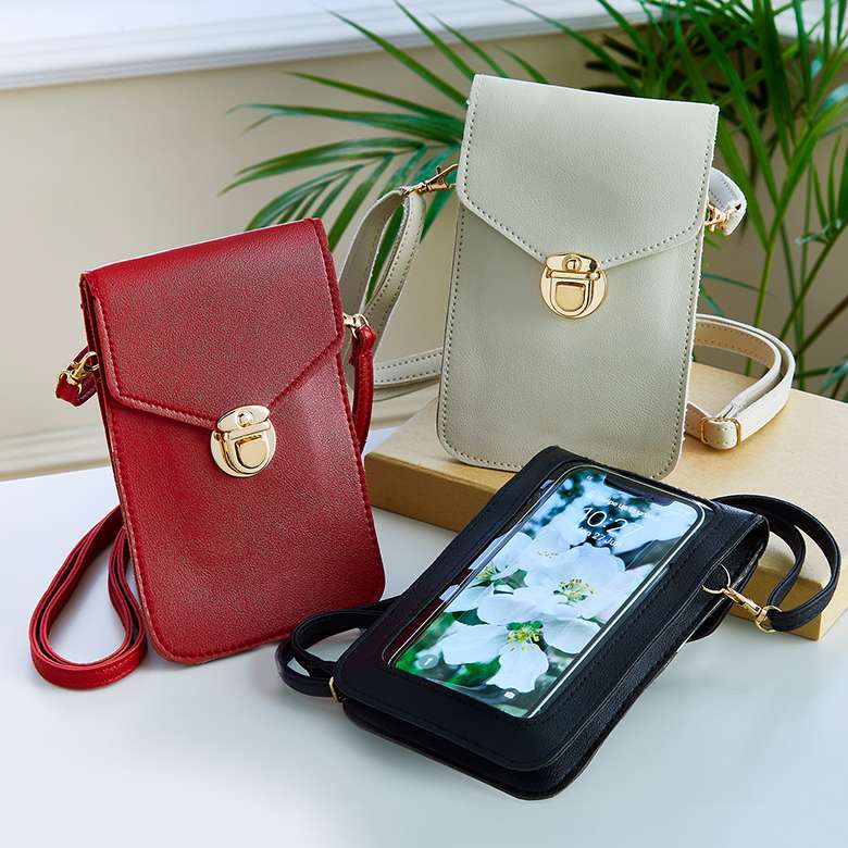 2-in-1 Touch Screen Phone Bag Red | Coopers Of Stortford
