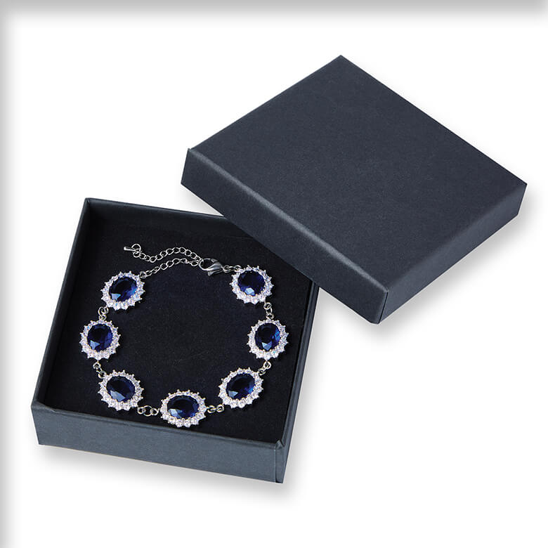 Blue & White Lab-Created Sapphire Bracelet 7.25