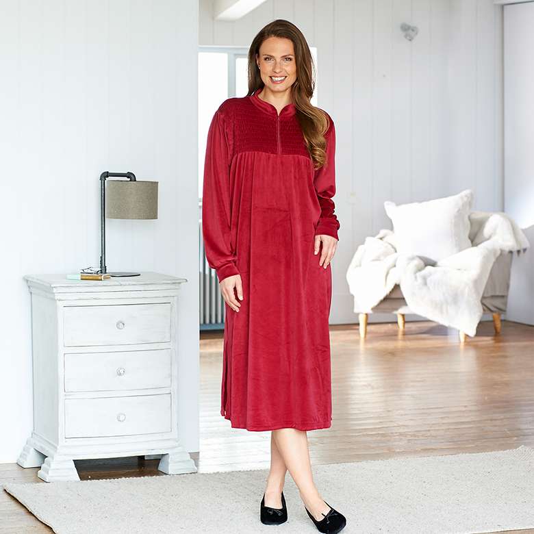 Zipped dressing gown deals full length