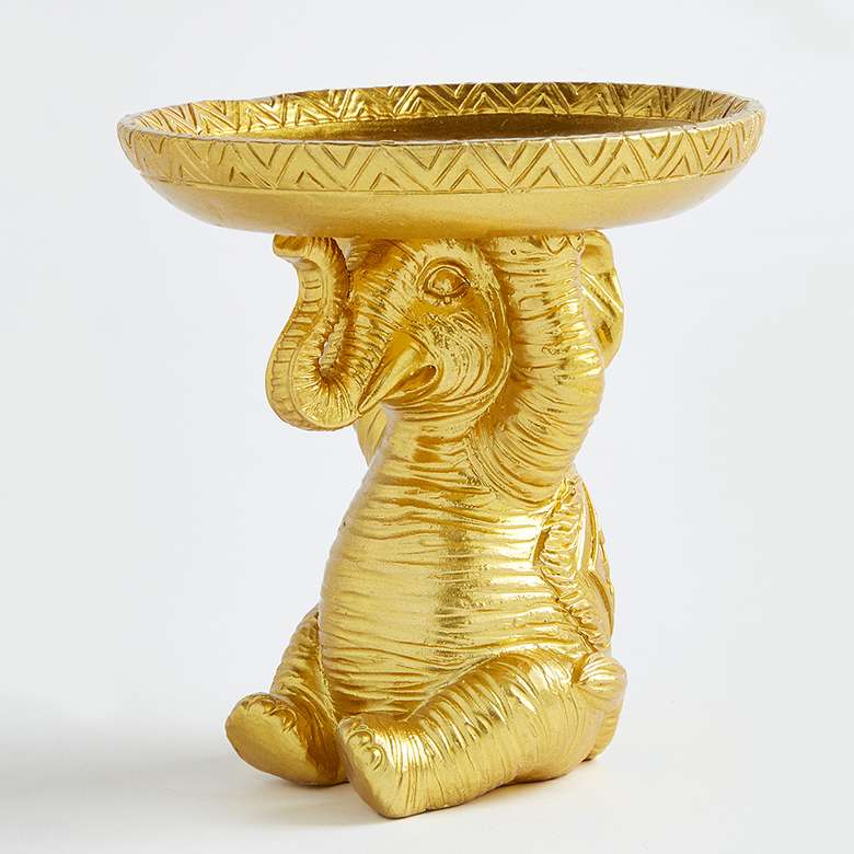 置物  GOLD DISH Elephant Trinket Dish | Coopers Of Stortford