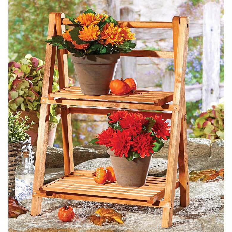 Flower stand wood deals