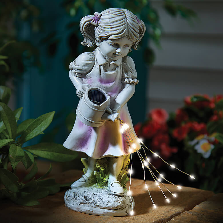 Girl Ornament with Waterfall Watering Can Coopers Of Stortford
