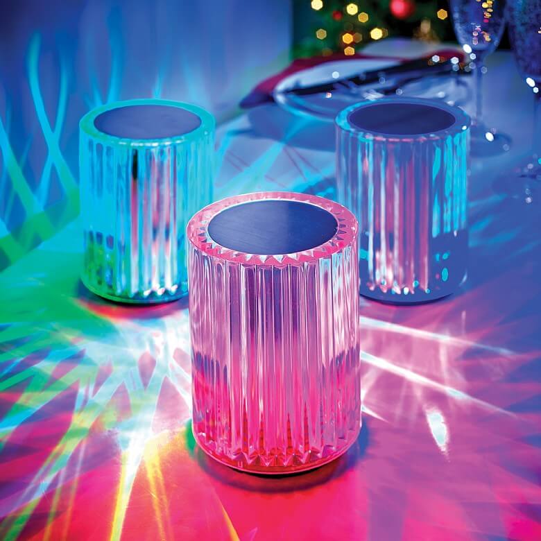 Crystal store cylinder lamp