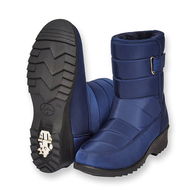 Navy Arctic Snow Boots with Ice Grippers