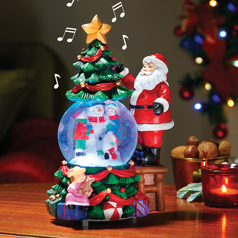 Globe　Snow　Musical　Tree　Of　Santa　Stortford　Christmas　Coopers