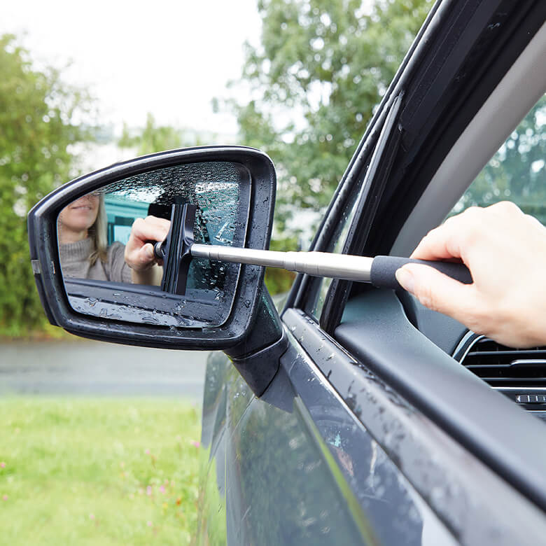 Telescopic Car Side Mirror Squeegee Rearview Mirror Window Glasss