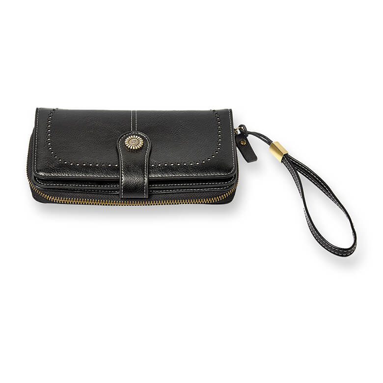 RFID Ladies Clutch Purse Black