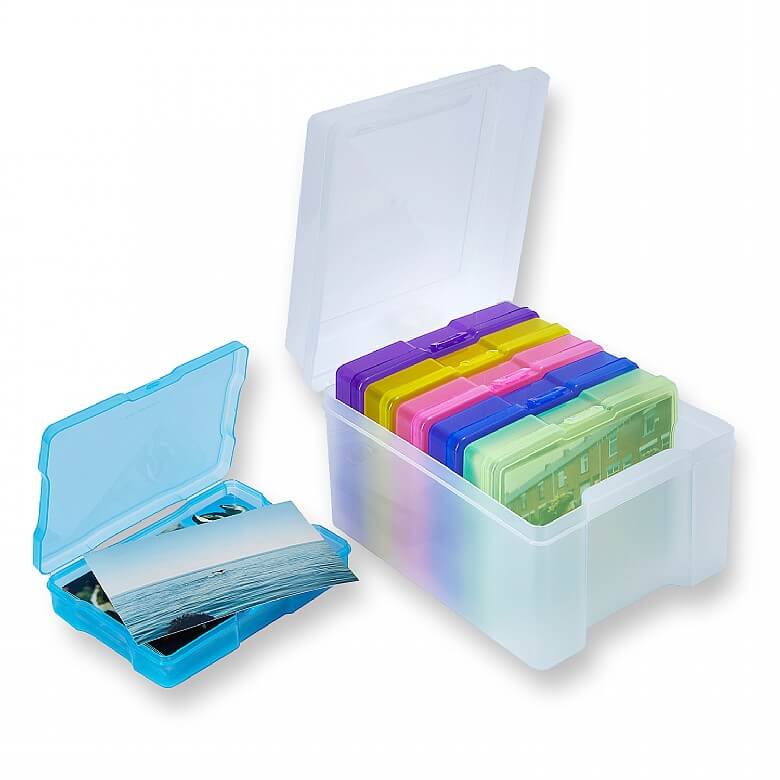 Coloured Photo Storage Boxes 6x4 - Buy 2 & Save £5
