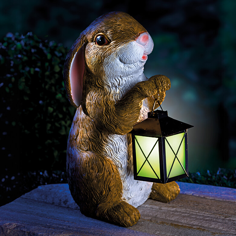 Rabbit with Glow In The Dark Lantern Coopers Of Stortford