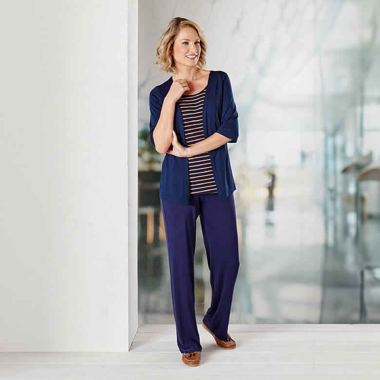 Shirt with on sale attached cardigan
