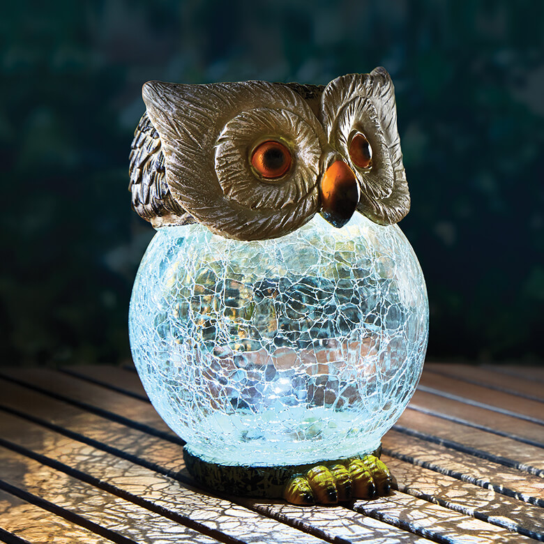 Solar powered online garden owl