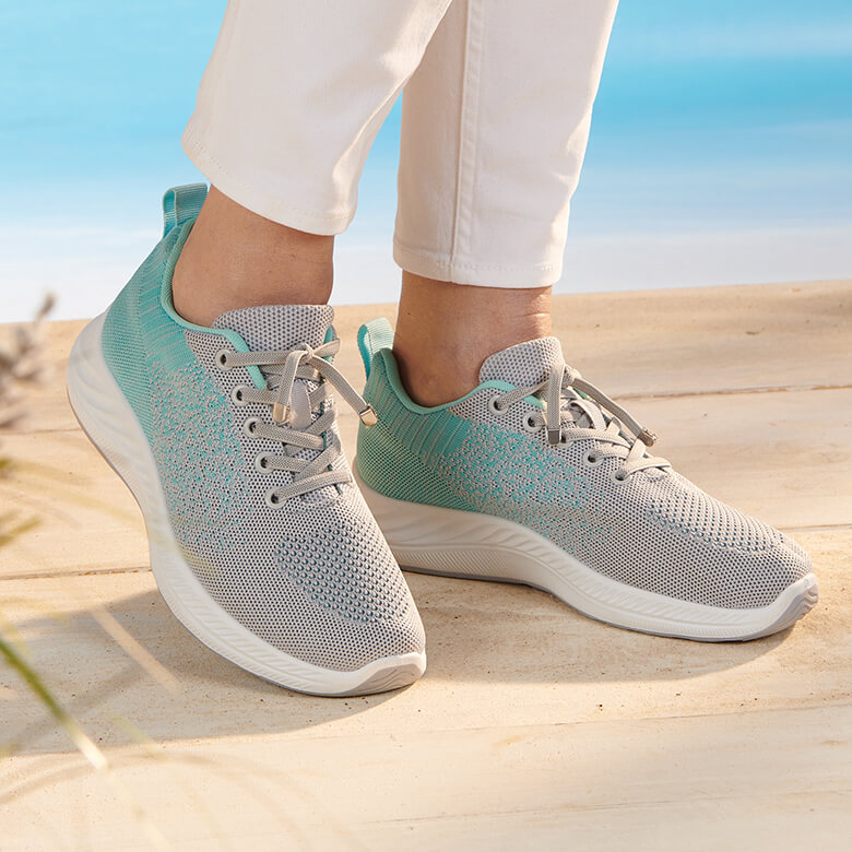 Breathable knitted trainers hotsell
