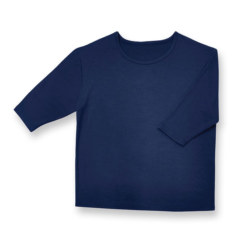 Miniklub Girls Round Neck Short Sleeve Knitted Cotton Top - Soft Blue Color For Babies & Kids - View #3