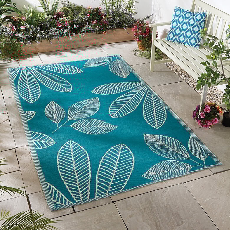 Teal Outdoor Rug Coopers Of Stortford