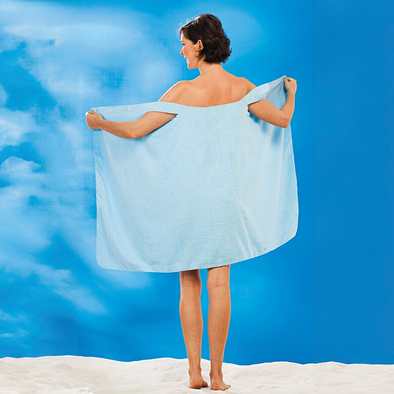 blue towel dress Ariel 2-Piece Maternity Photoshoot Dress main image 1