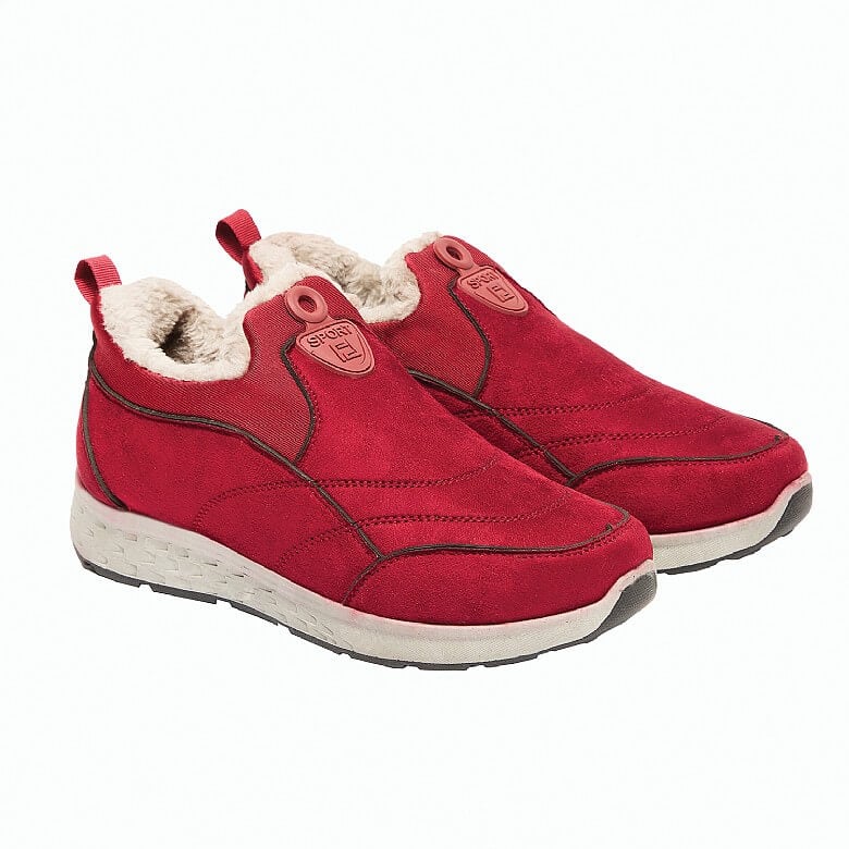 Burgundy Fleece-Lined Trainers Coopers Of Stortford