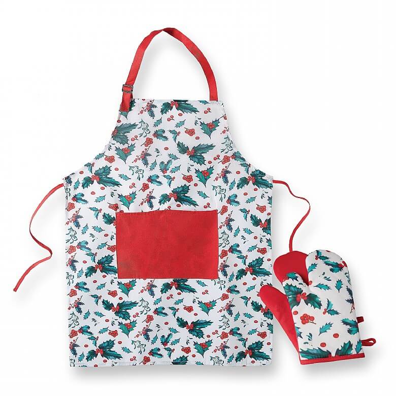 Holly Apron FREE Oven Mitts Coopers Of Stortford