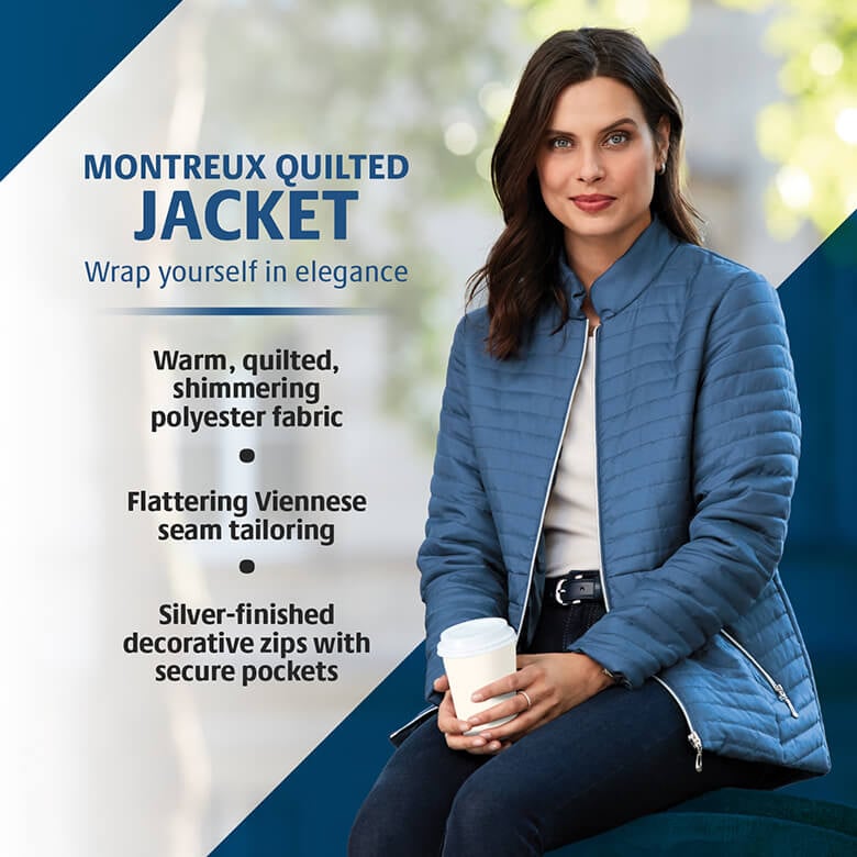 Montreux Quilted Jacket - Taupe | Coopers Of Stortford Montreux Quilted Jacket - Taupe | Coopers Of Stortford