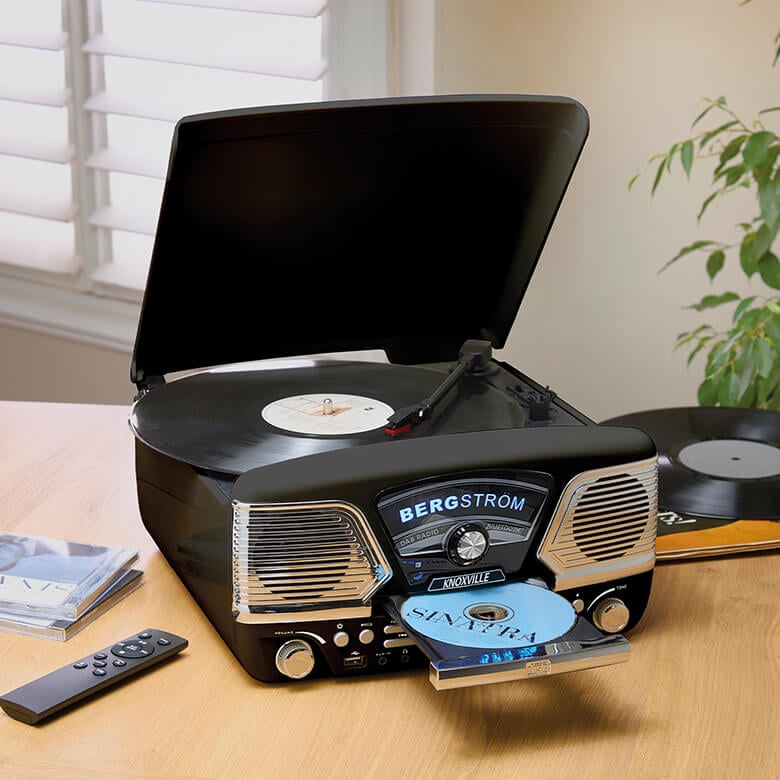 Knoxville Black Retro Music System | Coopers Of Stortford