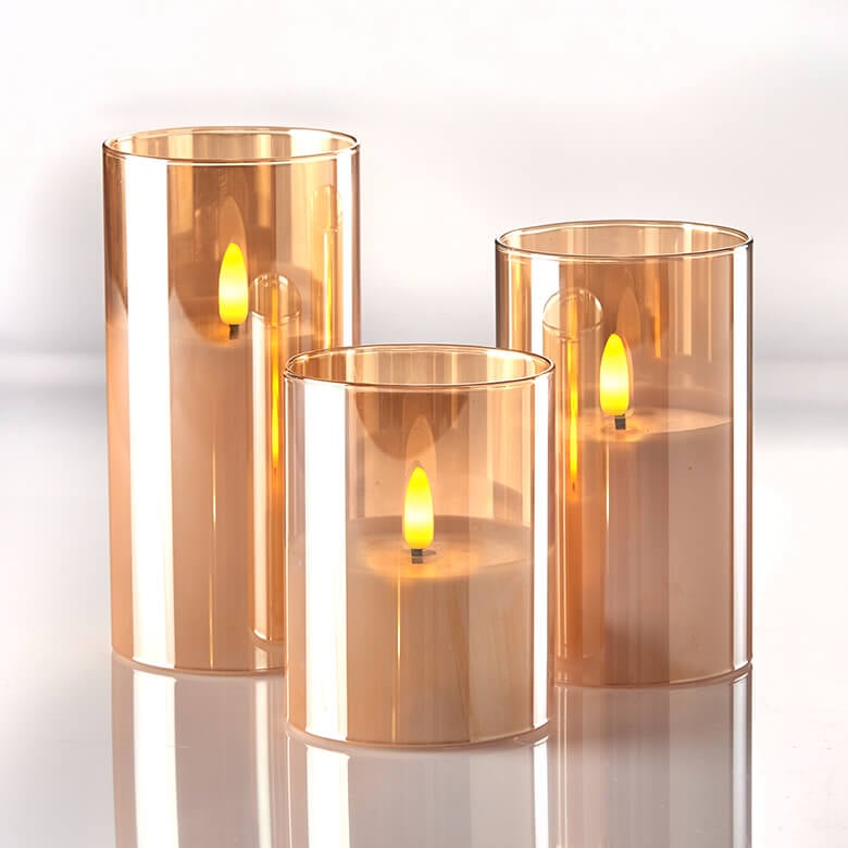 Glass Flameless LED Candle with Remote