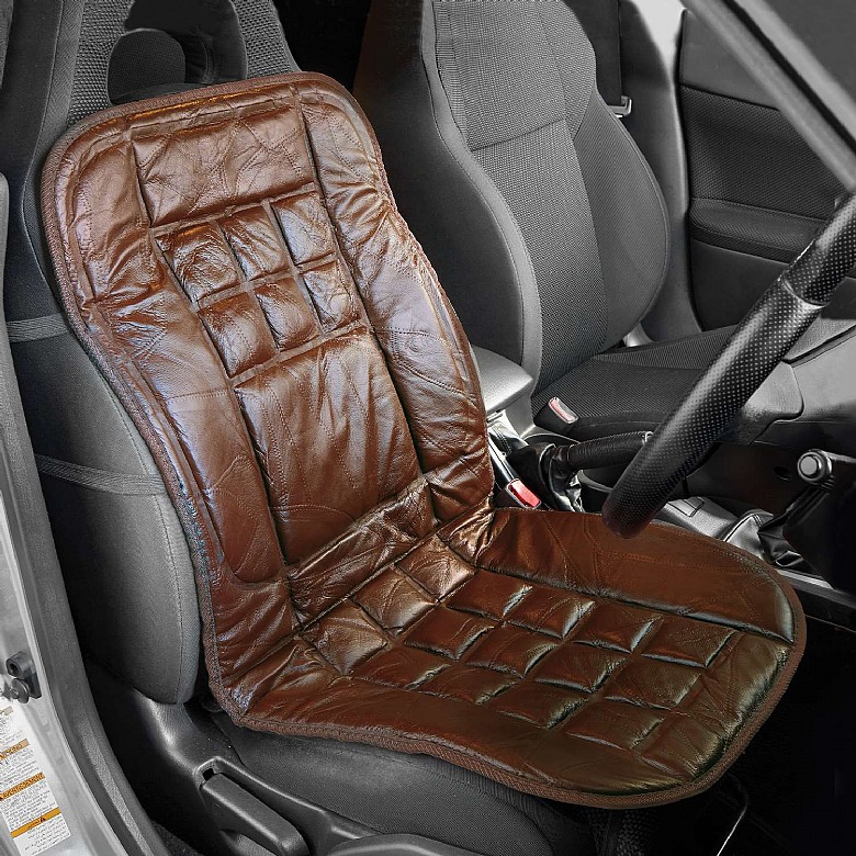 Leather Car Seat Cushion 1 Free Fits Most Seats - Car Seat Cover Leather Brown