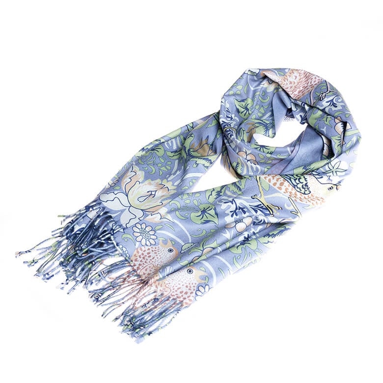 Art Pashmina Strawberry Thief Grey | Coopers Of Stortford