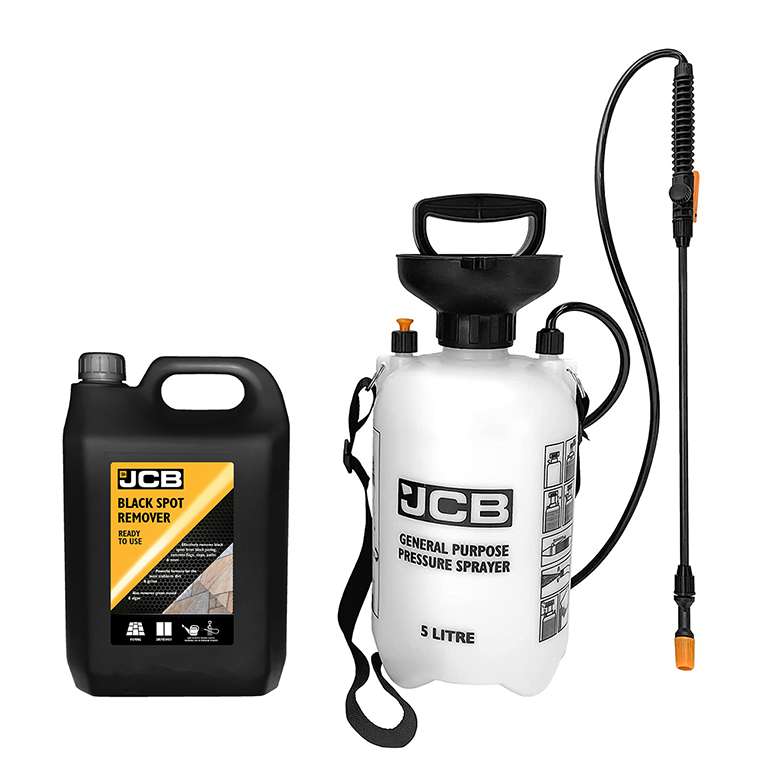 JCB Black Spot Remover 5L + 5L Pressure Sprayer Coopers Of Stortford
