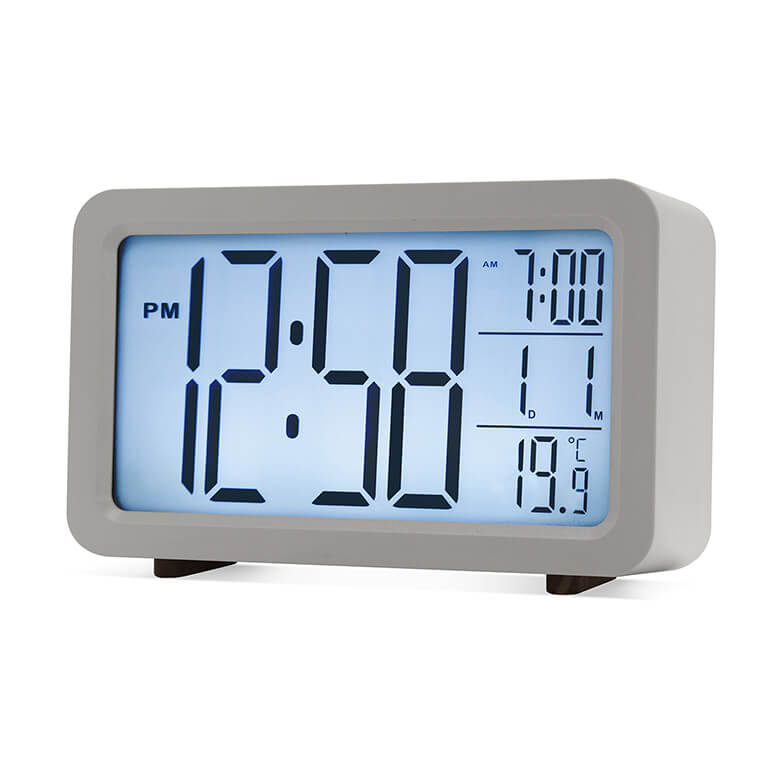 Acctim Harley Superbrite® Modern Digital Alarm Clock - Pigeon Grey