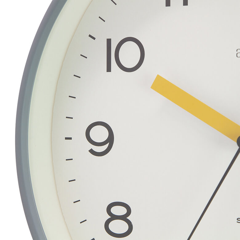 Acctim Rhea Non-Ticking Sweep Deep Profile Wall Clock Pigeon