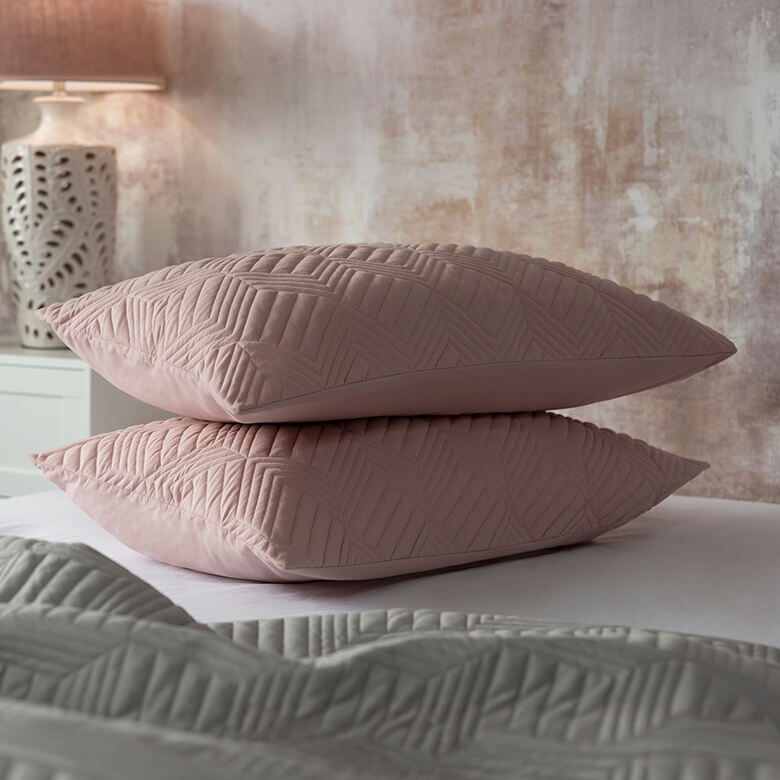 Lisbon Standard Pillow Sham Pair Blush Coopers Of Stortford