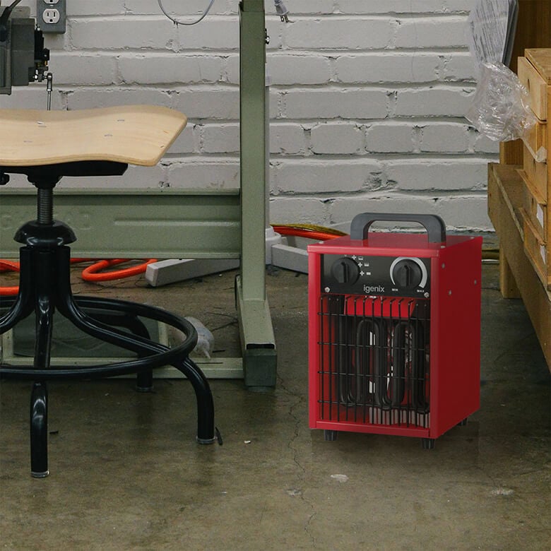 Igenix 2KW Industrial Fan Heater - Red | Coopers Of Stortford