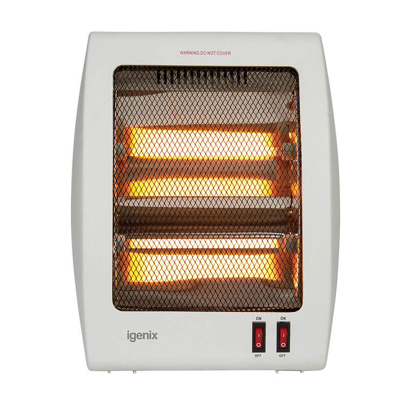 Igenix 800W Quartz Electric Halogen Heater - White | Coopers Of Stortford