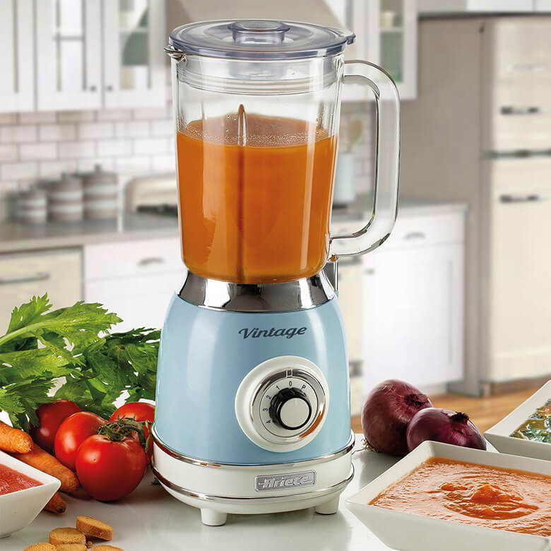 Ariete Vintage 1000W 1.5L Glass Jug Blender Blue Coopers Of Stortford