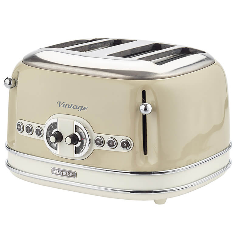 Ariete Vintage 4 Slice Toaster Cream Coopers Of Stortford