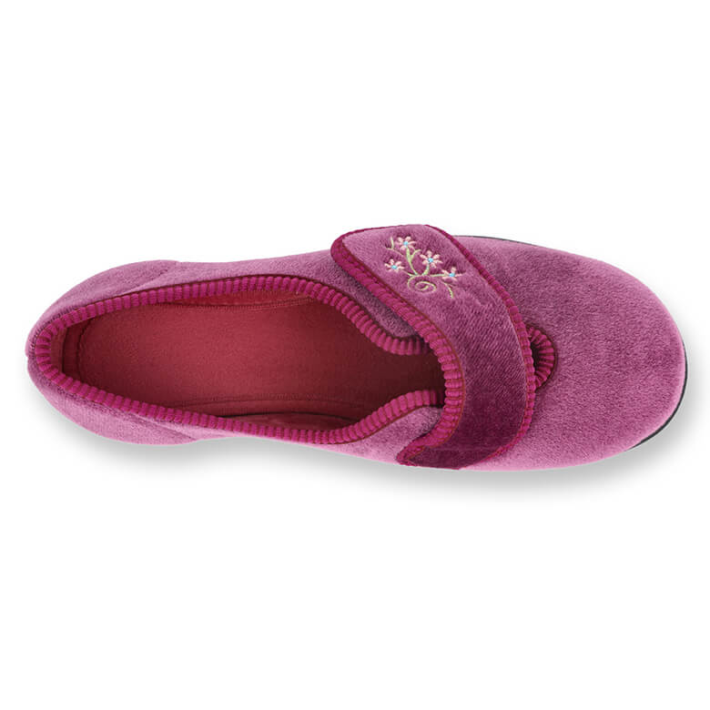 Caroline Women s Wide Fit House Shoes Heather Coopers Of Stortford