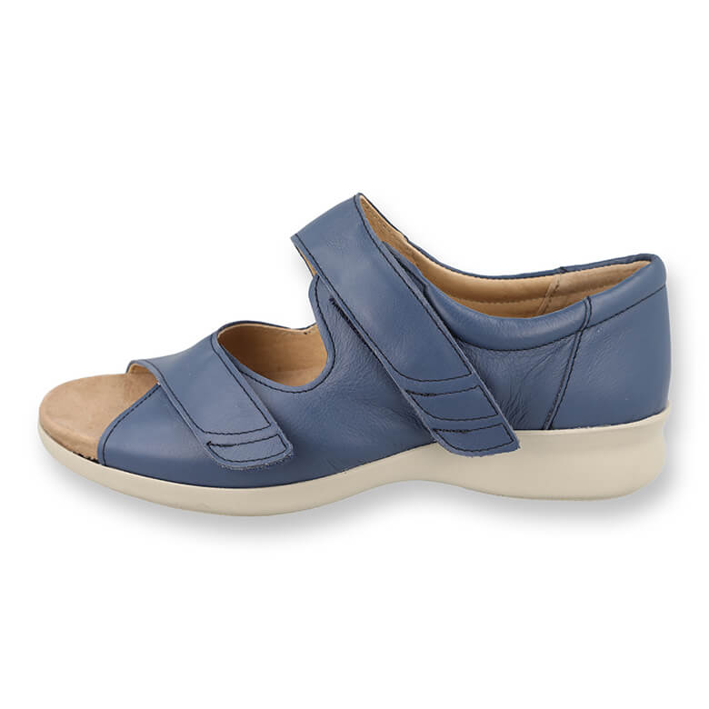 Blue wide fit sandals clearance