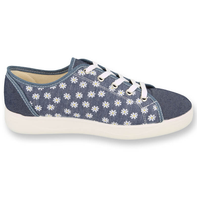 Hudson Women s Wide Fit Canvas Pumps Navy Coopers Of Stortford