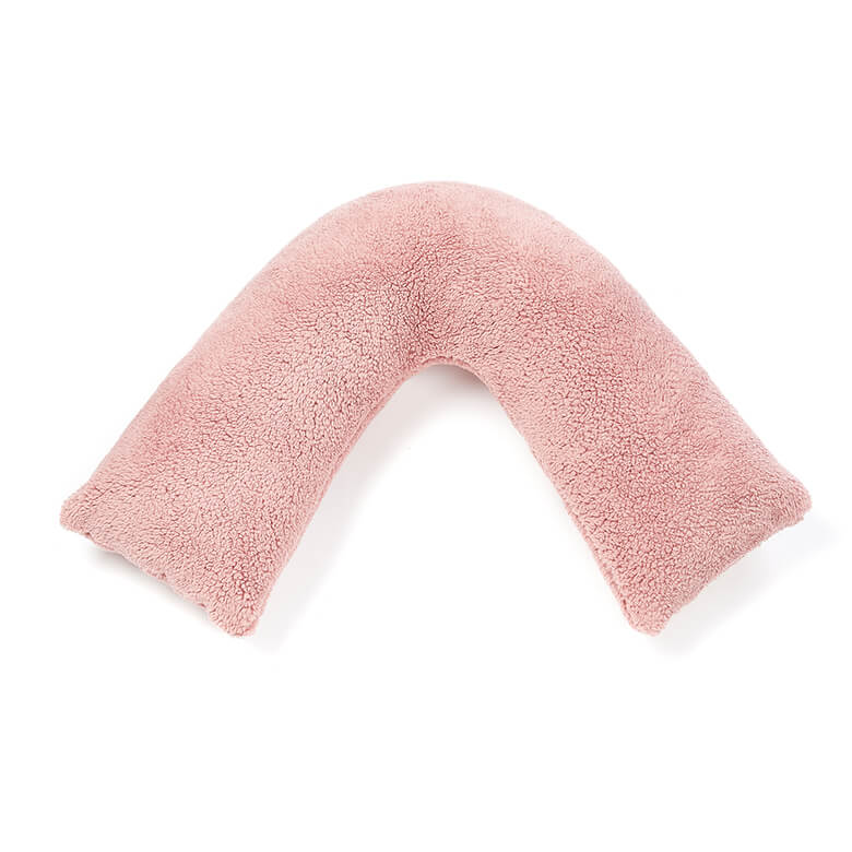 Teddy V Shape Soft and Supportive Pillow Pink Coopers Of Stortford