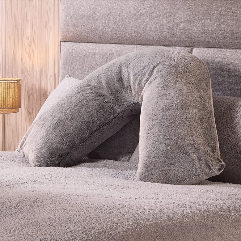 V Shaped Pillow Case Fluffy V Pillow Teddy Fleece Big V Shaped