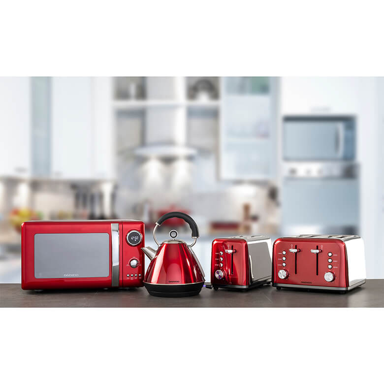 Daewoo Kensington Slice Toaster Red Coopers Of Stortford