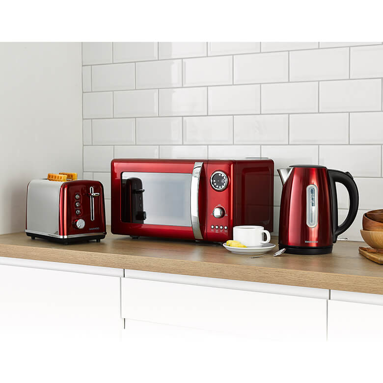 Red kettle deals toaster