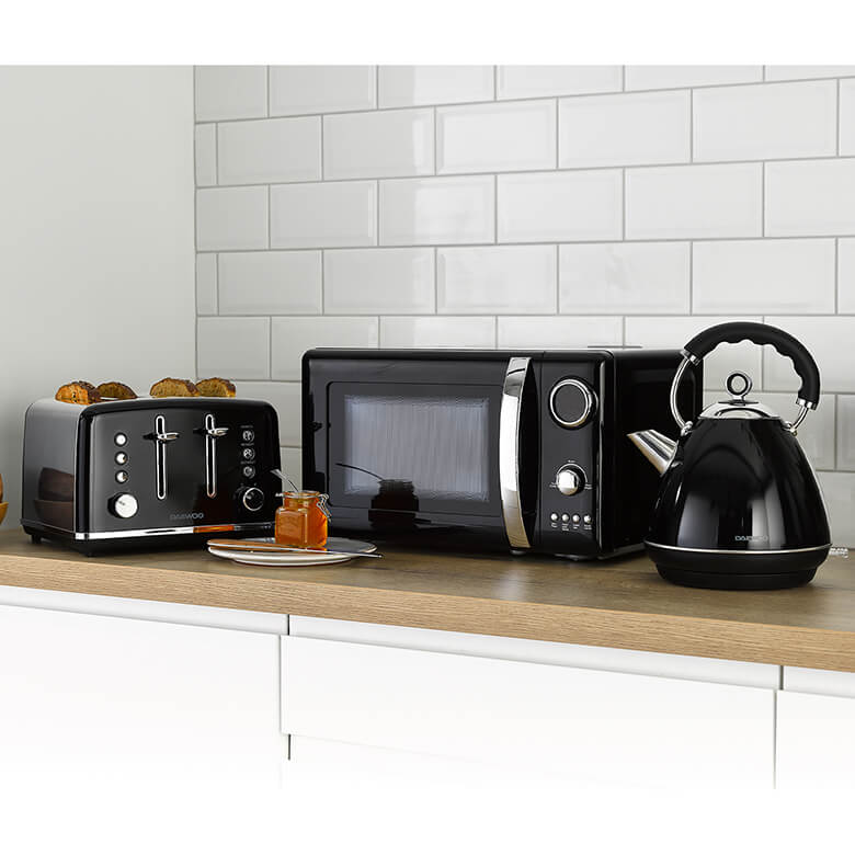 Daewoo Kensington Slice Toaster Black Coopers Of Stortford
