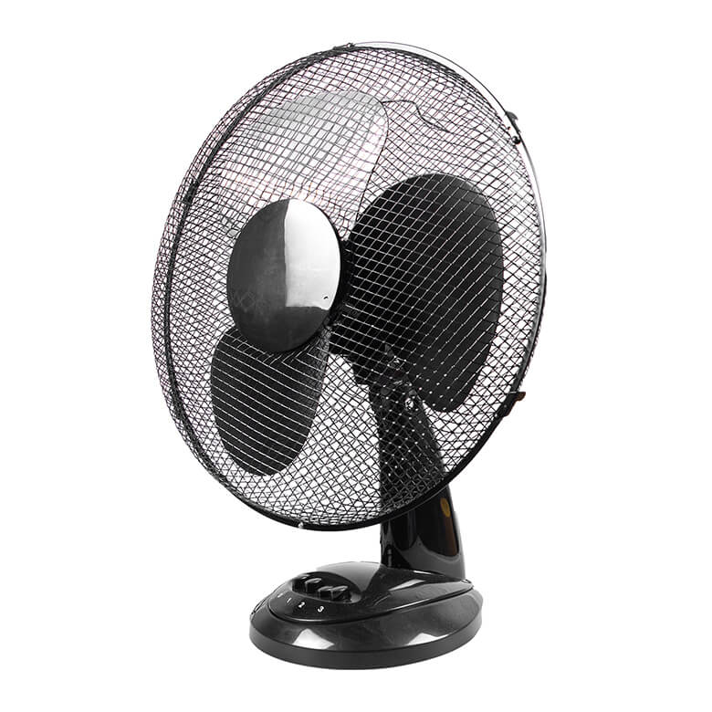 Black shop desk fan