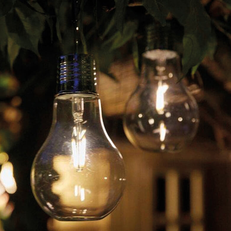 Large bulb outdoor solar on sale lights