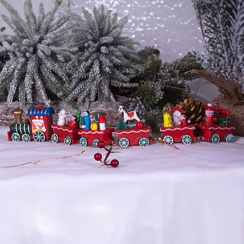 Outdoor christmas train set top