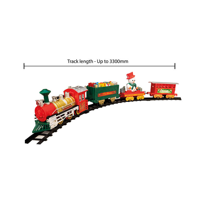 Christmas Train Set - Hanging Train Toys Around Under The Christmas Tree W/ Smoke, Whistle (Turn On/Off) & Lights, Toys Decoration For 3 4 5 6 7 8 Boys Girls