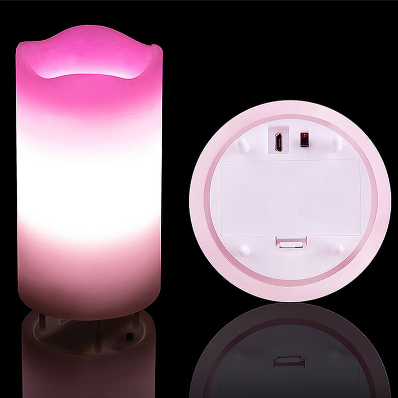 LED Candle Projector - Pink Hearts | Coopers Of Stortford