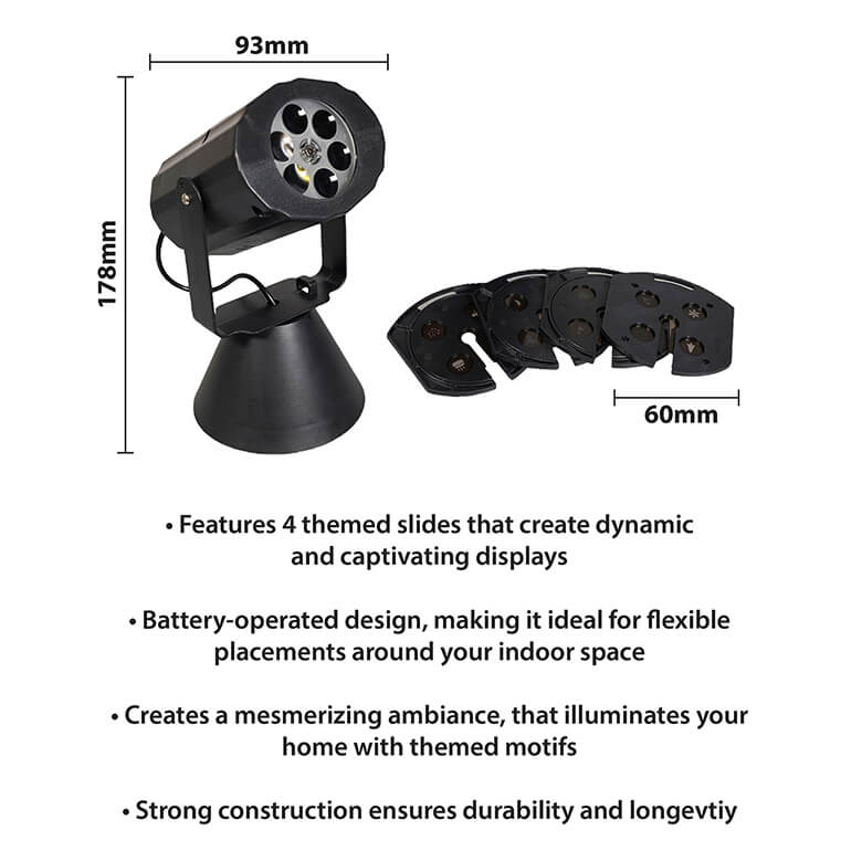 Christmas projector clearance battery operated