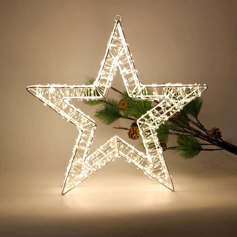 Light up star wreath shop